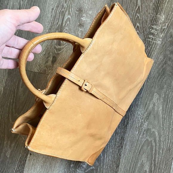Fossil tan leather tote bag - Picture 4 of 17